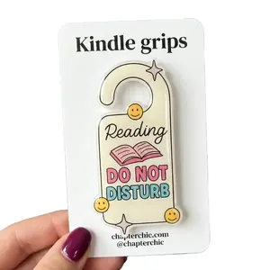 Do Not Disturb I'm Reading Kindleholder – Funny Door Hanger Magneticphonegrips, Soft Aesthetic Graphic, Relaxation Gift for Bookworms
