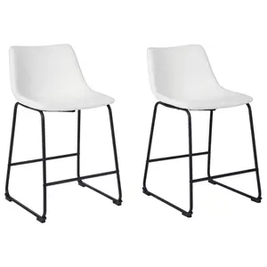 Centiar Upholstered Counter Height Barstool White - Signature Design by Ashley