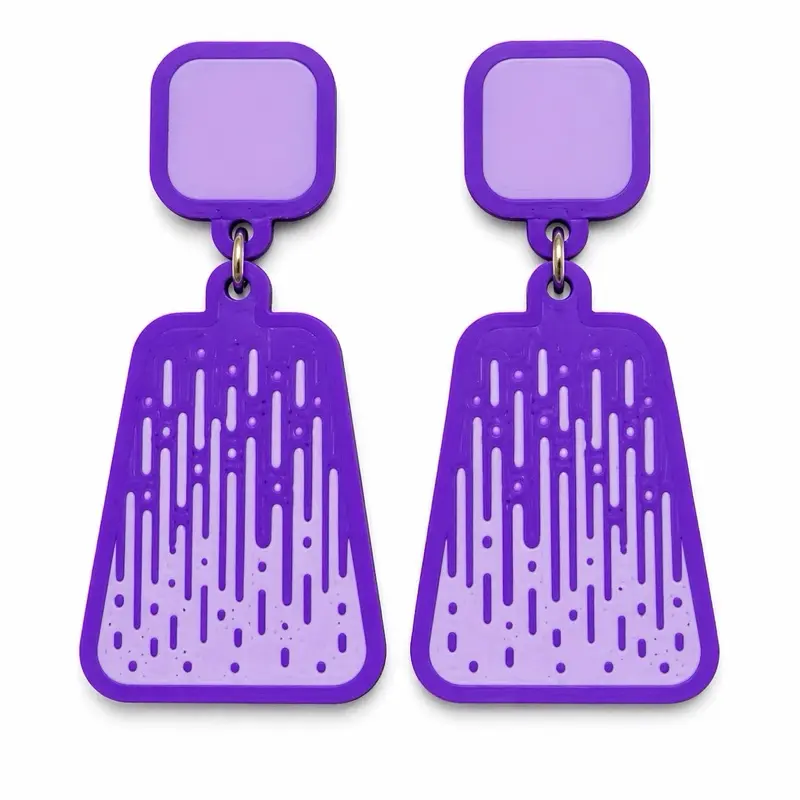 Hidden Message Morse Code Earrings – “FDT” Pattern Design – Minimalist Statement Jewelry