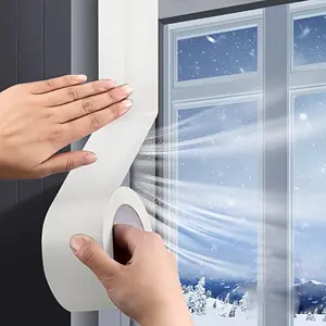 Insulation Sealing Tape Roll, 196.8 Inches, Window Weather Stripping, Multi-Purpose Ventilation Blocker, Durable Insulating Sealant