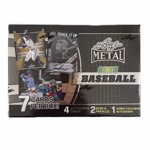 Leaf 2025 Metal Baseball Hobby Box - 5 Autograph Cards & 2 Base Cards - Sports Collectible - 7 Cards Per Box