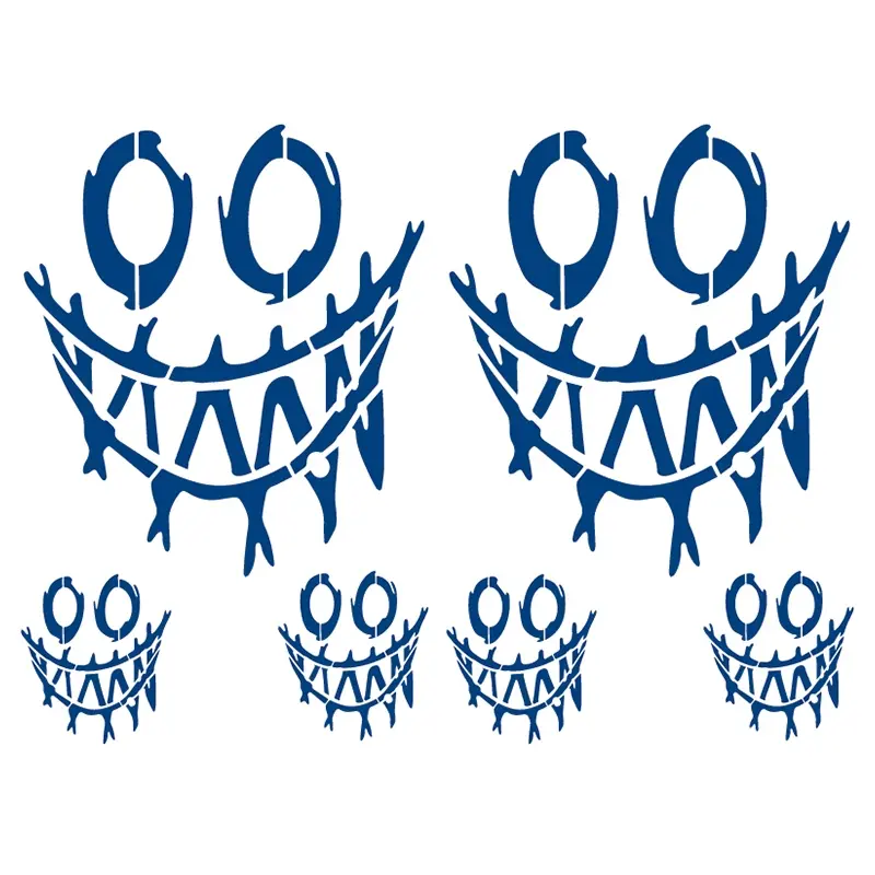 2 Funny Face Herbal Temporary Tattoo Stickers, Waterproof Non-Reflective Fake Tattoos for Hands, Durable Unisex Body Art