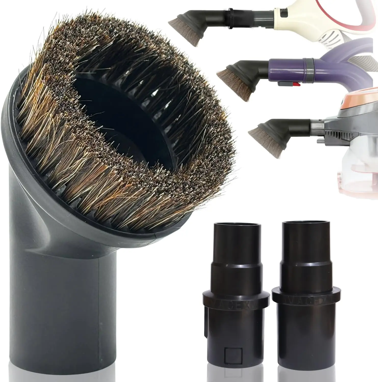 Round Horse Hair Vacuum Brush Attachment for Shark Vacuums, Compatible with Miele C Shark NV NV NV NV HV HV HV HV HV (-/'' Vacuum Dusting Brush)