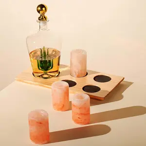 Tequila Decanter Set with Himalayan Salt Shot Glasses | Godinger