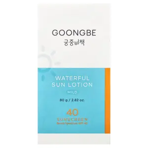 Goongbe Waterful Sun Lotion Sunscreen, Mild, SPF 40, 2.82 oz (80 g) | HSA/FSA Eligible