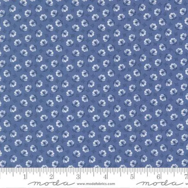 Fabric Moda Denim Jeans Prairie Toss Rosie by the Quarter Yard 35425-19