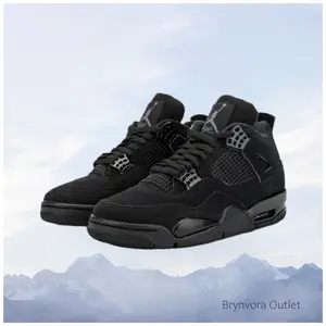 2020 Pure Black Retro Fashionable Mid-Top Basketball Shoes - Casual, Versatile Sports Collectible Footwear