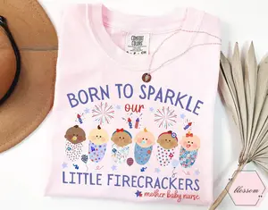 Mother Baby Nurse 4th of July, Mother Baby Unit Shirt, New Nurse Shirt