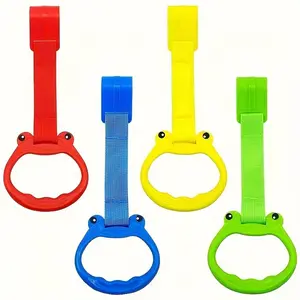 4pcs/pack Plastic Hand Pull Rings for Room Decoration, Playpen and Game Bed Hanging Grips, Durable Home Accessory for Kids' Spaces