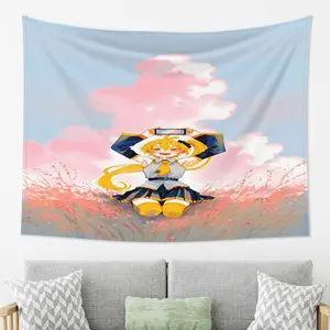 Akita Neru collection style art tapestry - hanging living room, bedroom, dormitory decoration D