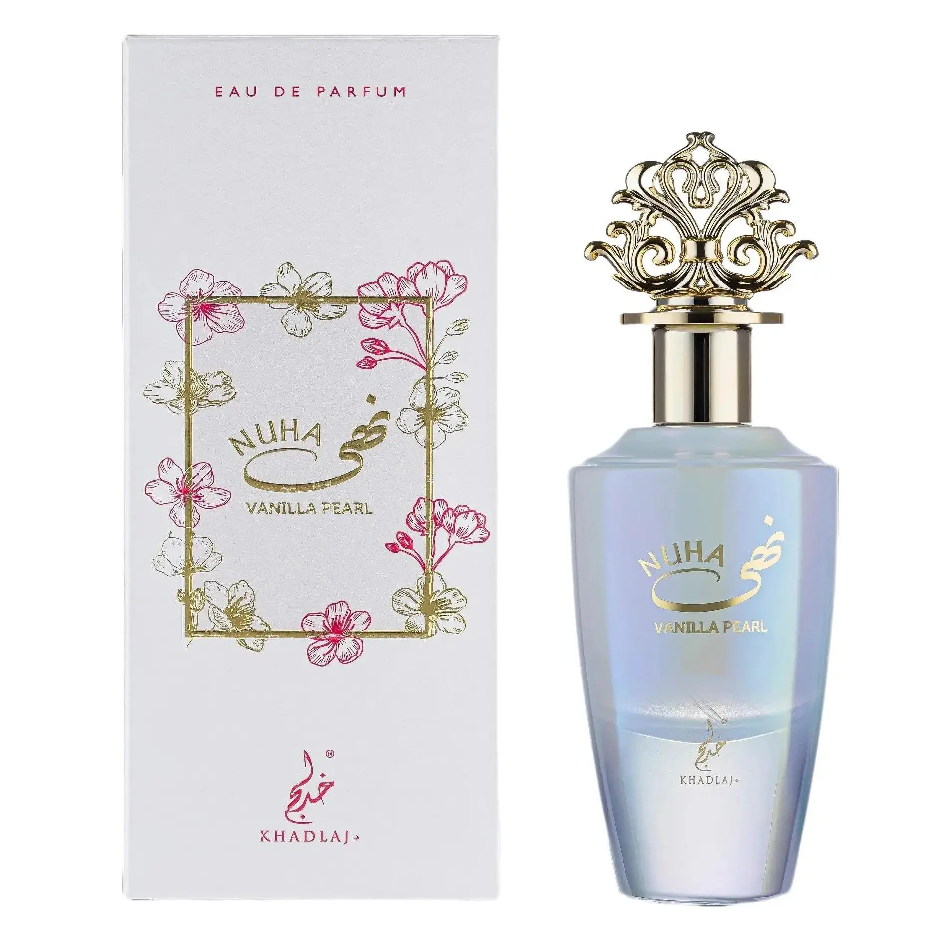 Khadlaj Nuha Vanilla Pearl for Women Eau de Parfum Spray, 2.87 Ounce