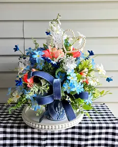 Spring Flower Arrangement - Mother's Day Hydrangea & Lilac Centerpiece