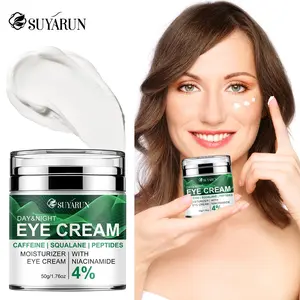 SUYARUN Firming Hydrating Eye Cream with Caffeine, Peptides & Squalane, Reduces Puffiness, Reduces the Look of Dark Circles & Fine Lines, Firms & Moisturizes the Eye Area, Suitable for Women & Men with Dry Skin, Daily Day & Night Eye Care