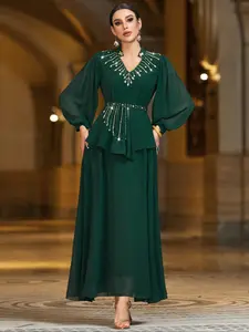 Elegant Women's Dress with Rhinestone Embellishments, Perfect for Casual, Formal Wear & Special Occasions, Stylish Design for Everyday Wear