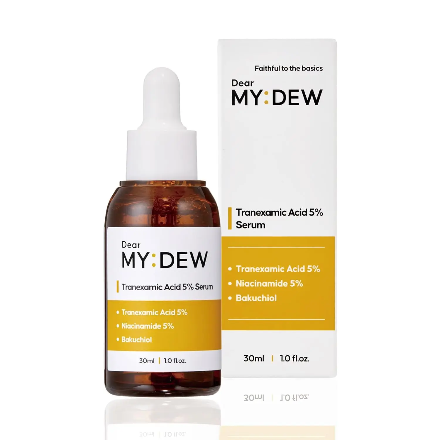 5% Tranexamic Acid Serum with 5% Niacinamide, Bakuchiol, Dark Spot Correcting Serum, Fade Discoloration, Hyperpigmentation, Acne Scars, Sun Spots, Blemish Remover, Korean Skincare,1Fl Oz
