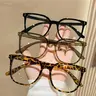 Simple Minimalist Square Frame Eyeglasses Plastic Eyewear for Women & Men, Square Fashion Glasses, Summer Outfits 2024 Eyeglasses for Work, Daily Clothing Decor, Student Daily Use
