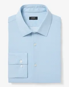 Express Slim Mini Dot Stretch Modern Tech 1MX Dress Shirt