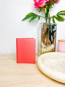 Pre-owned Hermes Leather Small Leather Goods Pink Chevre Agenda Elegant Organizer, Dimensions 5.25" x 4" x.5", No Closure, Silver Finish