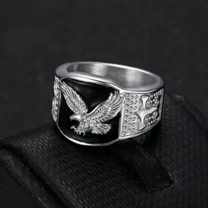 1 Pcs European and American Fashion Majestic Eagle Totem Popular Gorgeous High-grade Ring, A Gift for Friends, Suitable for Daily Wear