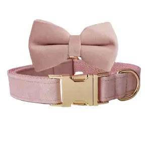Personalized Velvet Collar & Leash Set – Custom Engraving