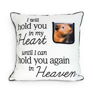 Pet Memorial Cushion - Forever in My Heart Keepsake Pillow, 16" x 16" x 5", Soft Cushion, Customized Design