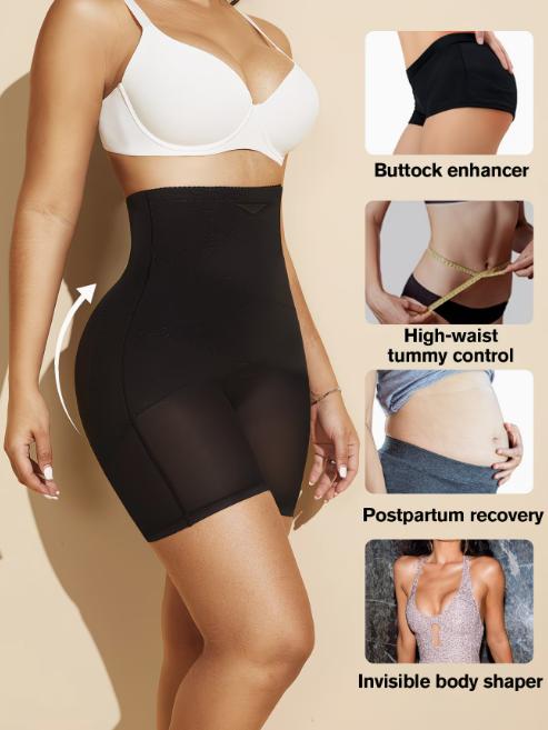 Women's Shaping Shorts Designed for Waist Support, Breathable Mesh Fabric Tummy Control Butt Lifting Shorts