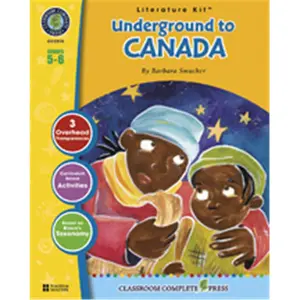 212 MAIN Underground to Canada Literature Kit - Gr. 5-6 Workbook, Learning Books, Interactive Book Set for Classroom Educational Reading Materials