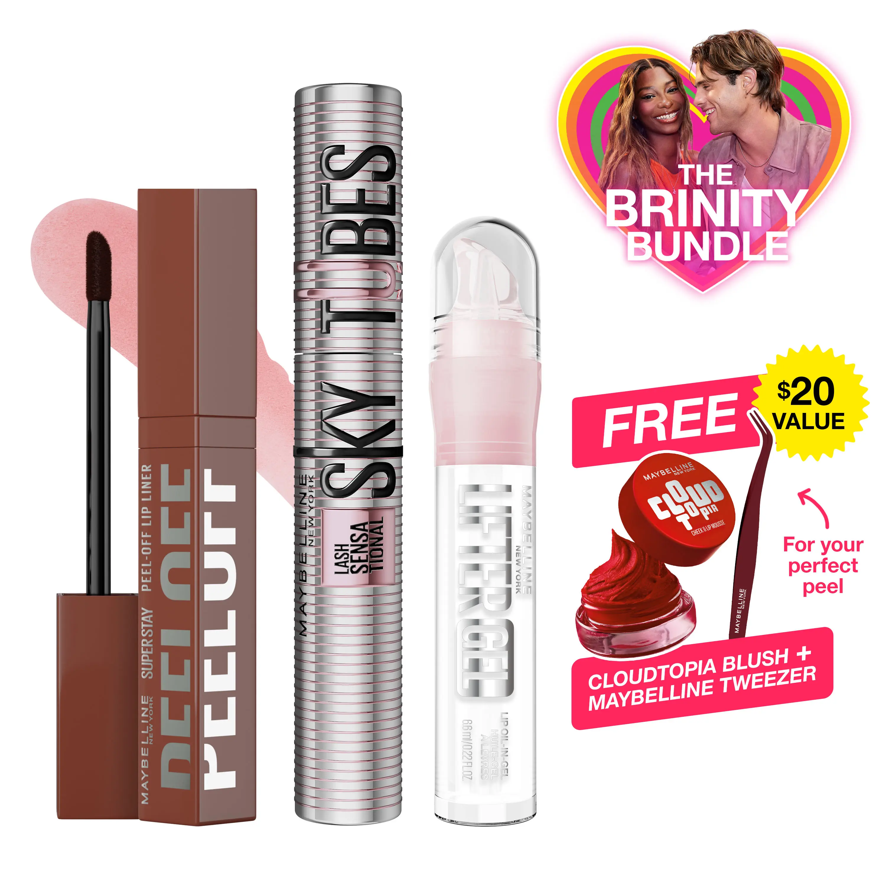 The Brinity Bundle, Sky Tubes Tubing Mascara, Peel-Off Liner, Lifter Gel Mintini, Get Free Cloudtopia The Brinity Bundle, Sky Tubes Tubing Mascara, Peel-Off Liner, Lifter Gel Mintini, Get Free Cloudtopia