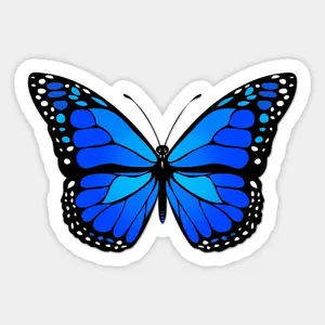 Blue butterfly - Butterfly - Sticker Blue butterfly - Butterfly - Sticker