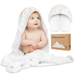 KeaBabies Hooded Baby Towel for Newborn - Viscose Derived from Bamboo Large Baby Bath Towels with Hood for Boys, Girls, Toddler, Extra Absorbent & Soft Newborn Bath Essentials
