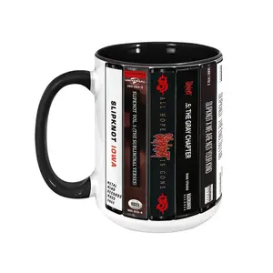 [SALE UP TO 51%] Slipknot Cassette Tape Mug, Retro Album Spines Coffee Cup, Heavy Rock Mask Band Gift, Maggot Fan Decor