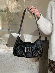 Vintage Y2K Punk Motorcycle Bag, High-Quality Retro Underarm Handbag, Versatile Shoulder Clutch for Women, New Fashion Accessory, Casual Crossbody Bag