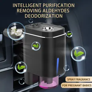 Smart Car Fragrance Diffuser, Rechargeable Smart Start/stop, Ultrasonic Aroma Machine, Includes 3 Bottles of Essential Oils, Eliminate Car Odors, Purify Air, Car Odor Eliminator