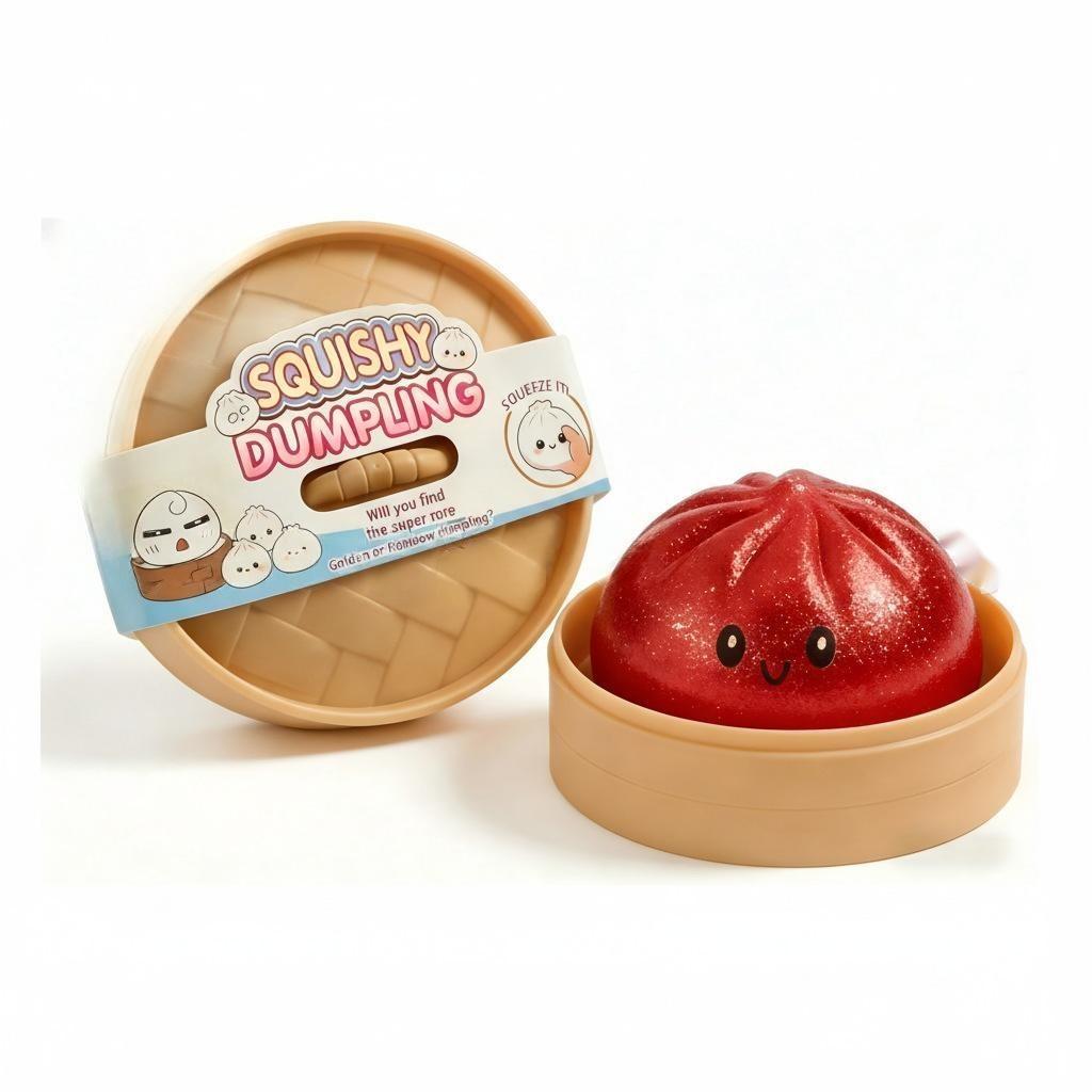 Cute Dumpling Squeeze Toy Box - Creative Sensory Game & Stress Reliever, Soft Dough Fidget Ball for Office, School, or Casual Play