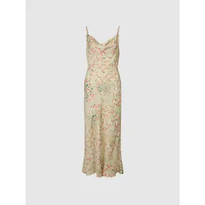 URBAN REVIVO 2026 Women's Casual Spaghetti Strap Printed Skinny-Fit Maxi Dress, Lady-Focused Fabric Dress