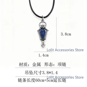 Anime Genshin Impact Kyryll Chudomirovich Flins Lantern Necklace Pendants Nod-Krai Lamp Lighter Sweater Chain Girl Birthday Gift