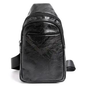 Men's Vegan Leather Crossbody Sling Bag - Crossbody Messenger Bag, Durable, Stylish