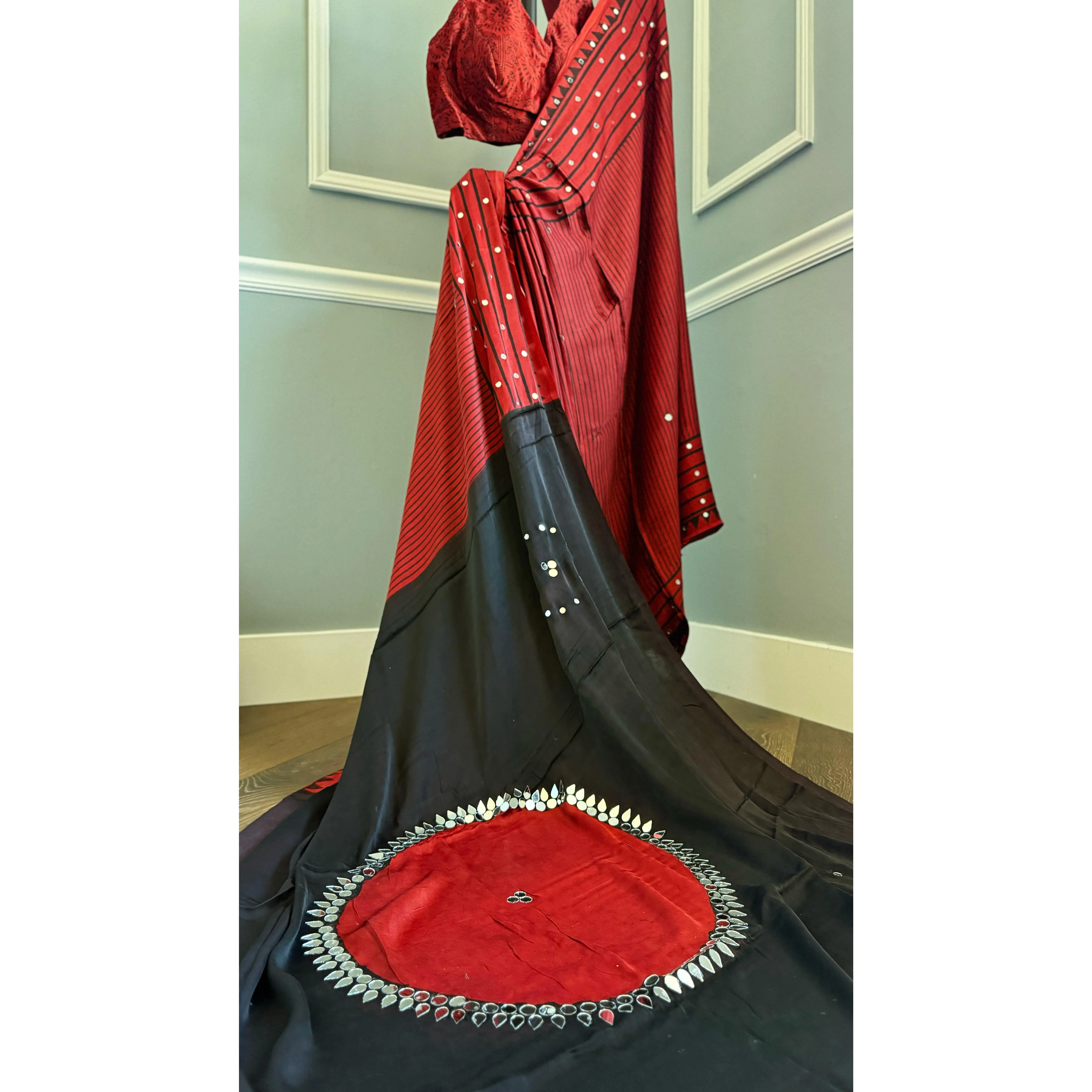 BINDU Ajrakh Saree | 40