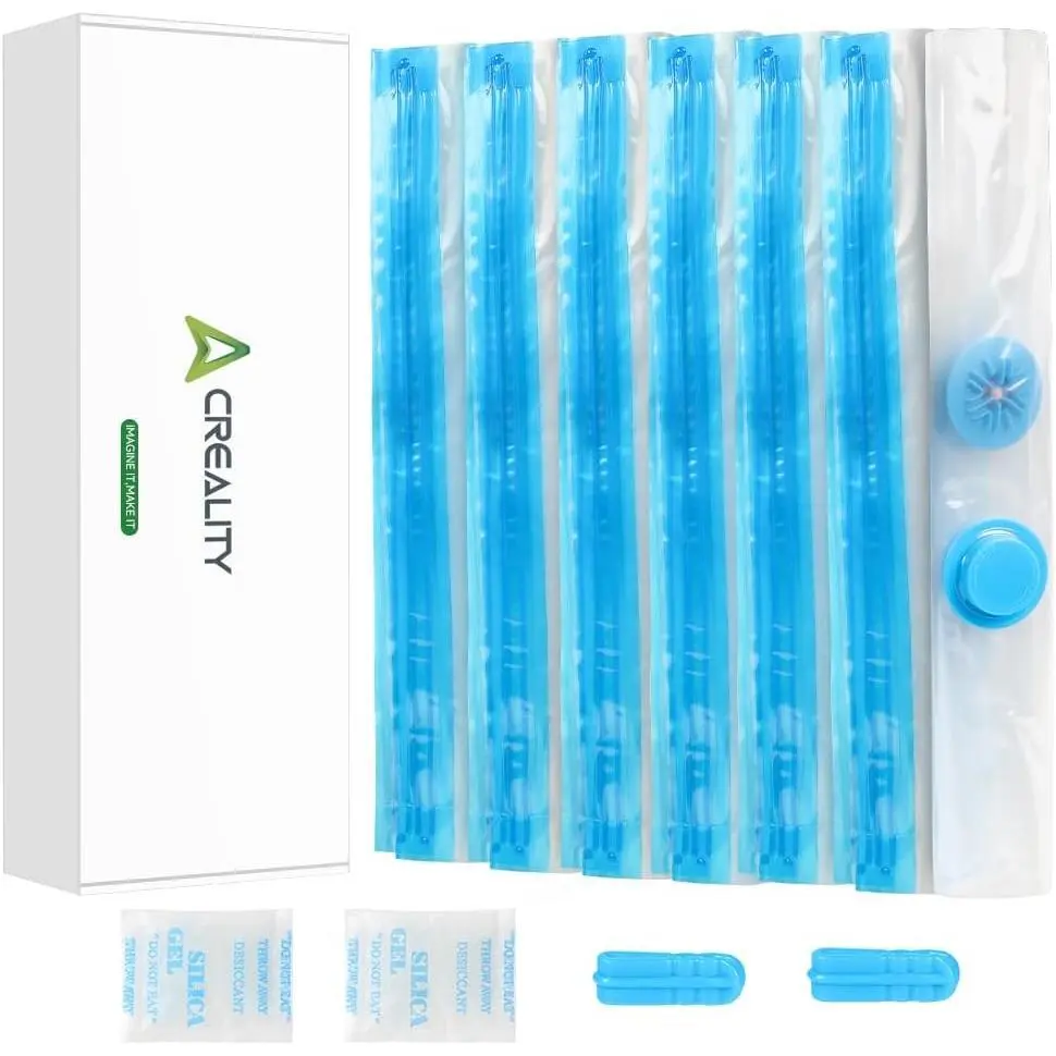 Creality 3D Printer Filament Storage Bags 35 x 35CM, 12 Transparent Sealed Bags Dust Proof Humidity Resistant Keeping Filament Dry, Reusable Vacuum Storage Bags Filament Vacuum Bags