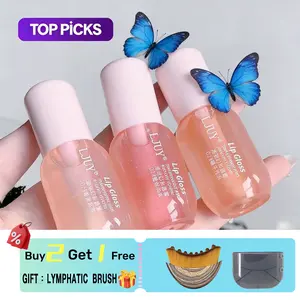 3 Counts/setLip Oil Trio Set， 3 Glossy Finishes, Lightweight & Non-Sticky, Cute Lip Makeup