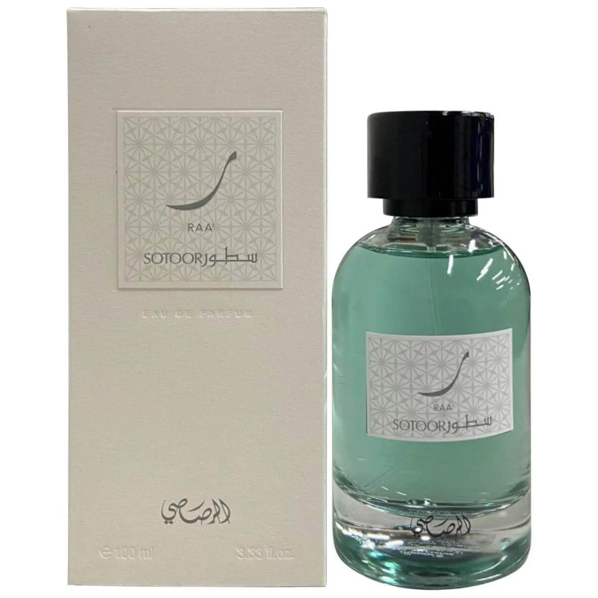 Rasasi Sotoor Raa Eau de Parfum - Unisex Signature Scent Liquid Fragrance, Aromatic Citrus Blend with Lemon, Jasmine, Patchouli & Musk Notes, 3.4 fl oz, Unisex Fragrance, Floral, Smelling Good, No, Citrus Fragrance, Edp