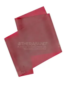 THERABAND 3.7 lbs Professional Latex Resistance Bands, Individual 6 Ft Elastic Band for Upper & Lower Body Exercise, Physical Therapy, Pilates, At-Home Workouts, 6 Foot Band, Red, Medium, Level 3