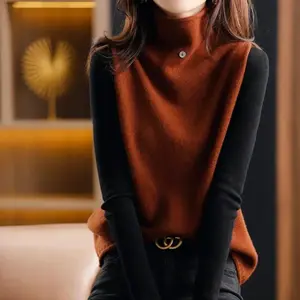 Women's Knitted Sweater Vest Spring and Autumn New Loose Retro Sweater Sleeveless Women's V-neck Hoodie Women's Coat Thin Women's Shirt Button Comfortable