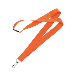 35" Bright Orange Nylon Lanyards with Breakaway Clasp - 12 Pc.