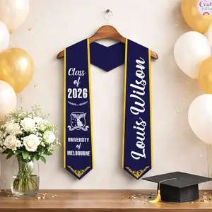 Personalized Graduation Stole Class of 2026, Custom Name Senior Graduation Sash, Gift for Daughter Son