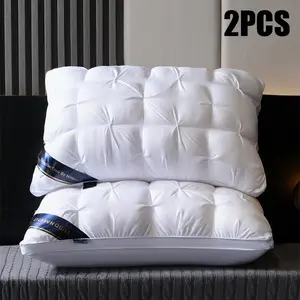 2-Piece Sleep Pillow Set, Soft Supportive Bed Pillows, Suitable for Back, Stomach, or Side Sleeping Luxury Hotel Pillows