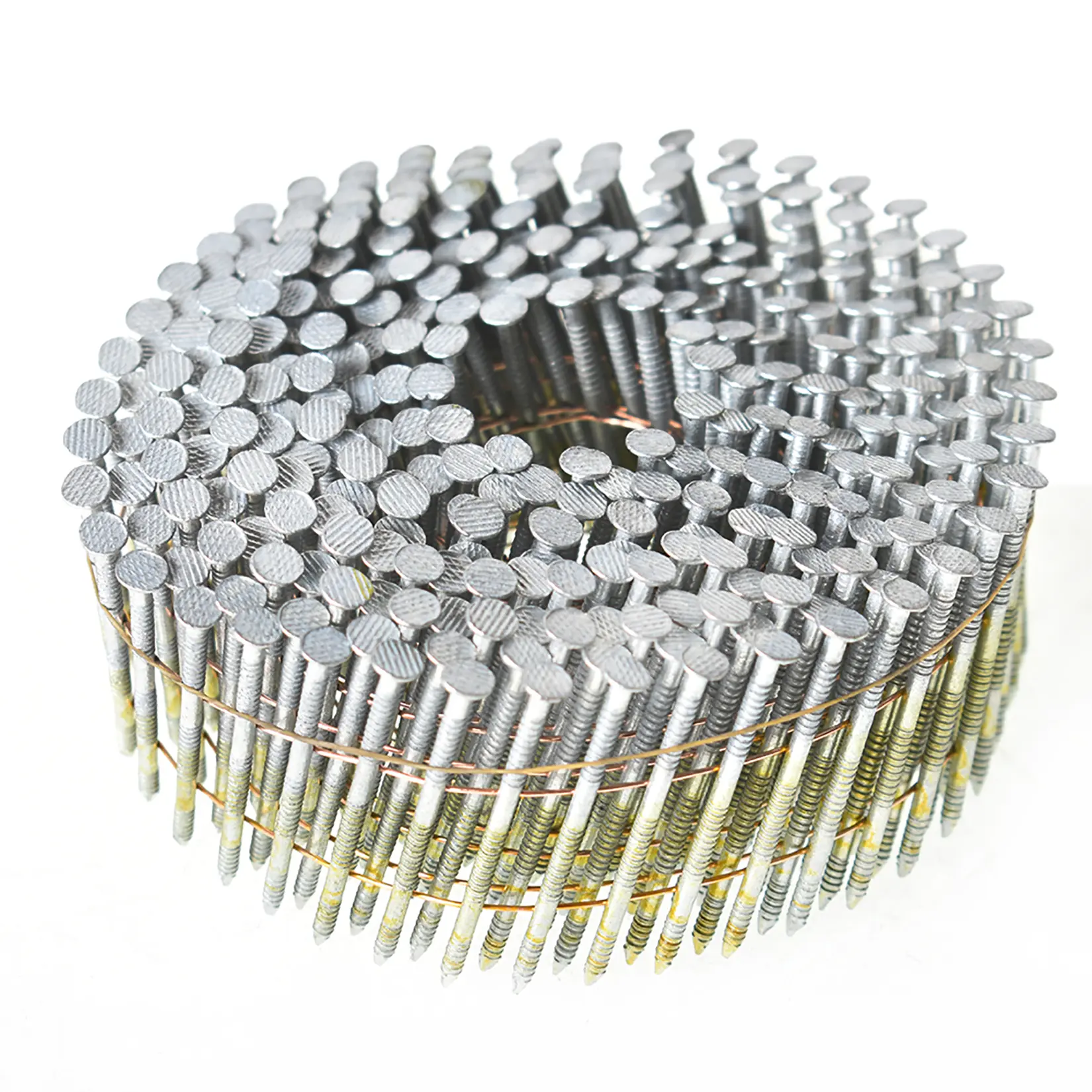 Collated Wire Coil Siding Nails for Heavy Duty Fastening, 3600Pcs, 15-Deg, 1-1/2" x 0.092", Round Head