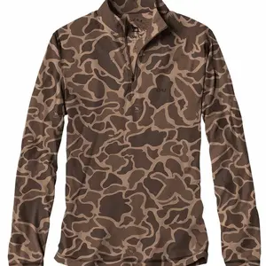 Realtree Camo Zip Long Sleeve Shirt | Lightweight Hunting Top | Outdoor Gear Apparel