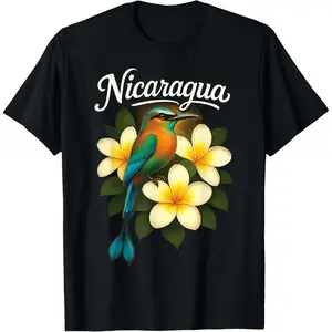 100%25 cotton Unisex Nicaragua Guardabarranco Sacuanjoche Torogoz 505 Nicoya Flor T-Shirt