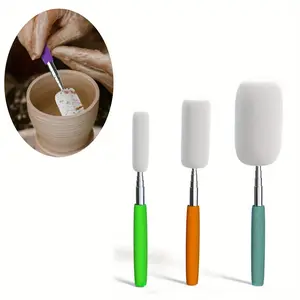 3Pcs/Set Telescoping Sponge Stick for Pottery, Detachable Pottery Sponges for Removing Excess Water,Shaping Tall/Narrow Vessels and Cleaning,Christmas Party Gifts,Hand Tools Kits